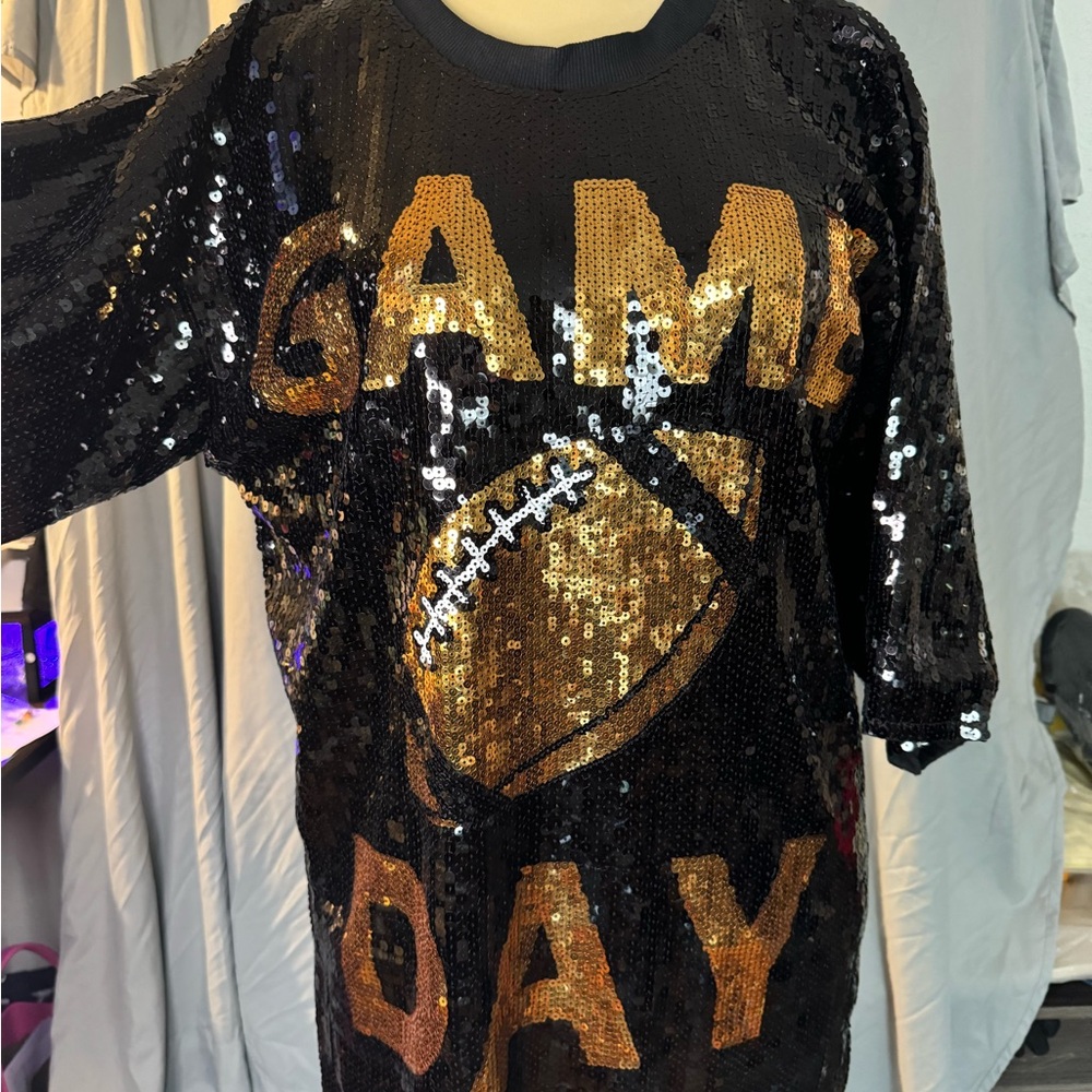 Game day sequin t-shirt dress! O/S